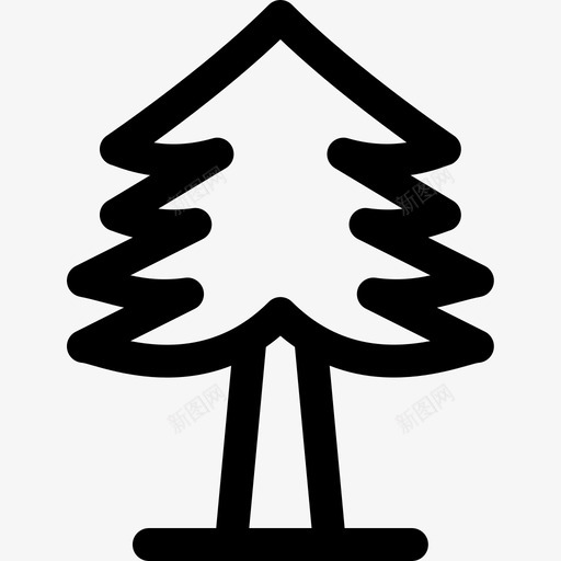 树树6线形图标svg_新图网 https://ixintu.com 树 树6 线形