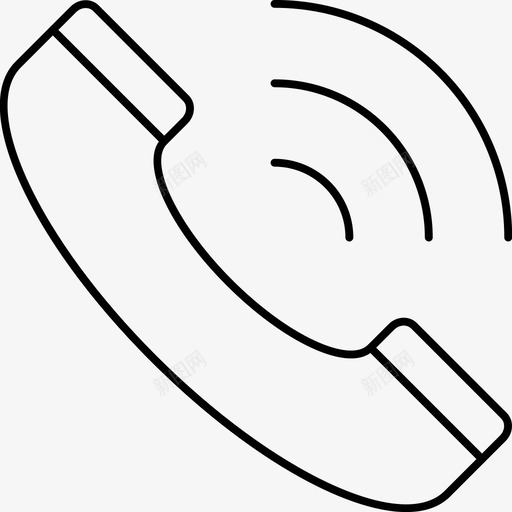 呼叫联系我们电话图标svg_新图网 https://ixintu.com 业务 呼叫 图标 我们 技术 接收器 支持 电话 线图 联系