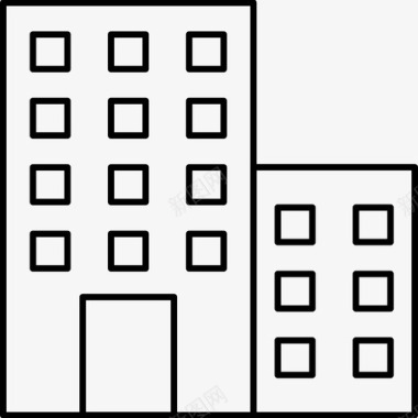 建筑公寓办公室图标图标