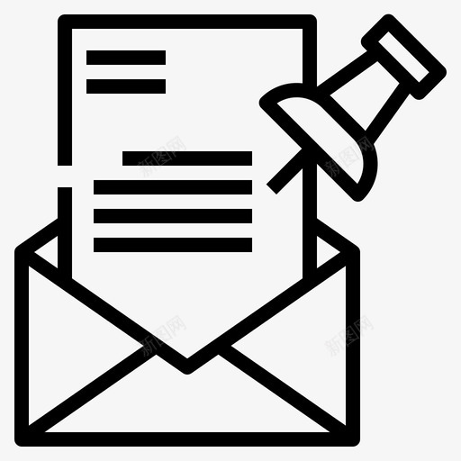 固定邮件重要性备注图标svg_新图网 https://ixintu.com 业务 固定 备注 要素 邮件 重要性