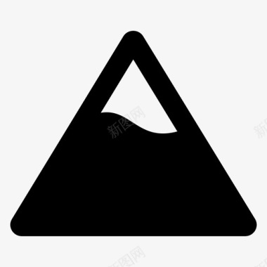 山自然金字塔图标图标