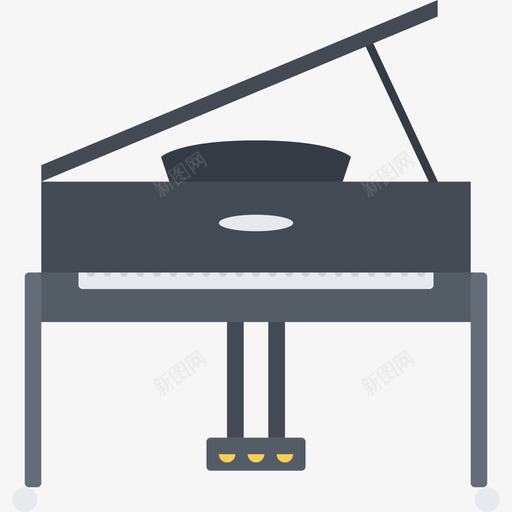 钢琴音乐91平调图标svg_新图网 https://ixintu.com 平调 钢琴 音乐