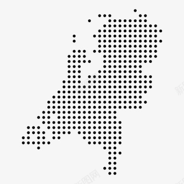 点式国家地图荷兰地图欧洲图标图标
