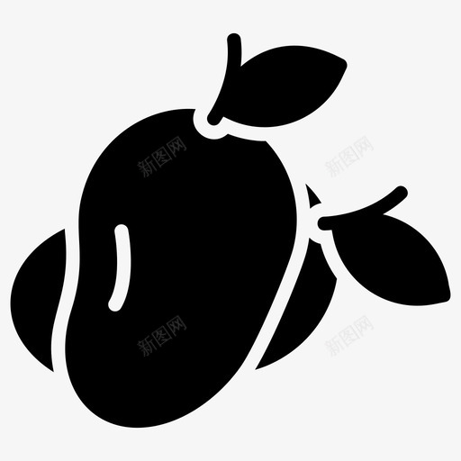 芒果水果营养图标svg_新图网 https://ixintu.com 水果 热带水果 睡眠 肉质 芒果 营养 补充 计划 运动 锻炼 饮食