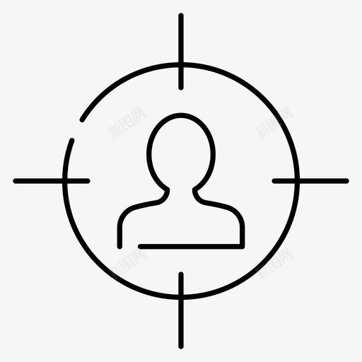 目标帐户十字线图标svg_新图网 https://ixintu.com 十字 图标 帐户 焦点 用户 目标 线图 黑客