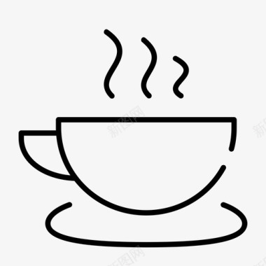 咖啡杯随机间隙薄图标图标