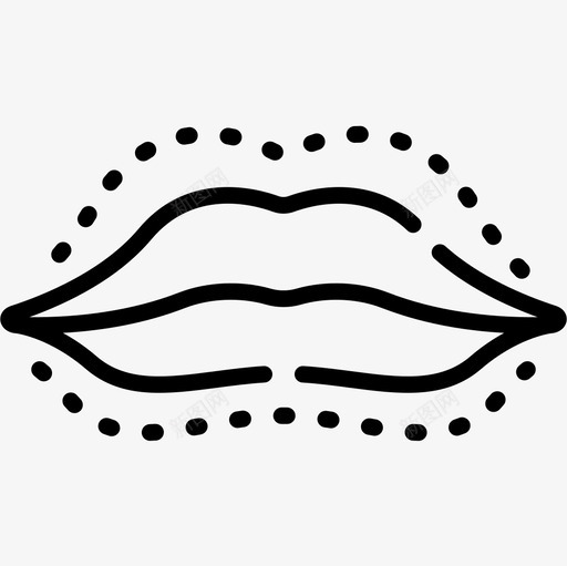 唇整形手术6线性图标svg_新图网 https://ixintu.com 唇 整形手术6 线性