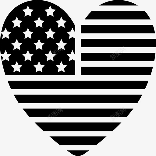 心脏美国2填充图标svg_新图网 https://ixintu.com 填充 心脏 美国