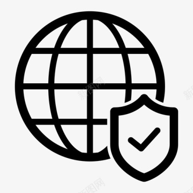 安全网络全球组织图标图标