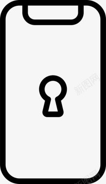 锁装置钥匙孔图标图标