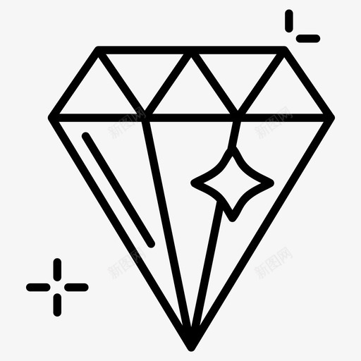 钻石宝石高级图标svg_新图网 https://ixintu.com 图标 宝石 当铺 红宝石 线图 钻石 高级