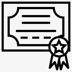 视频证书证书成就证书学位图标高清图片