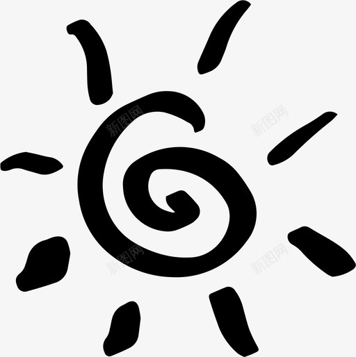 太阳白天绘画图标svg_新图网 https://ixintu.com 天气 太阳 白天 绘画 自然 阳光