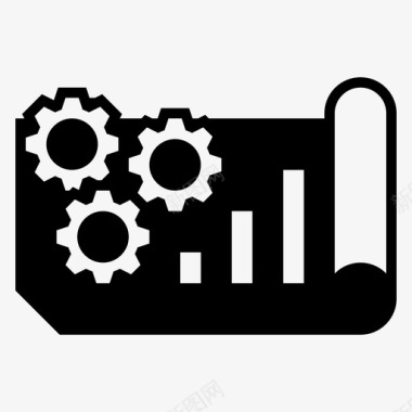 分析数据齿轮图标图标