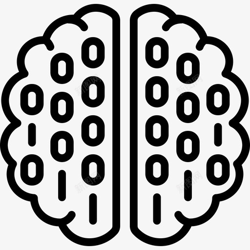 二元思维大脑处理器图标svg_新图网 https://ixintu.com 二元思维 处理器 大脑 技术 程序员