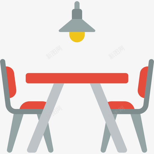 餐桌室内23平面图标svg_新图网 https://ixintu.com 室内设计23 平面 餐桌