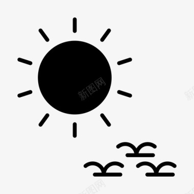 明亮炎热阳光图标图标