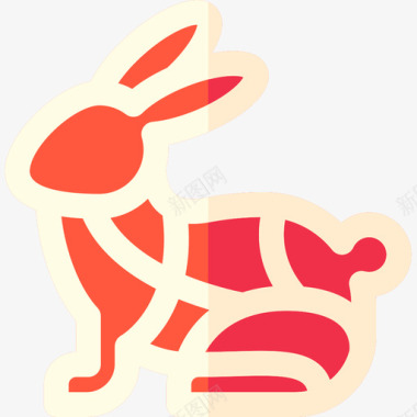 兔子屠夫7扁平图标图标