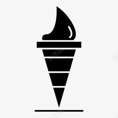 冰淇淋酒店餐厅和酒吧图标图标