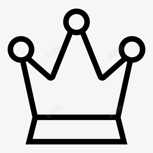 皇冠国王君主图标svg_新图网 https://ixintu.com 君主 国王 用户界面 皇冠 皇室 贵宾 轮廓