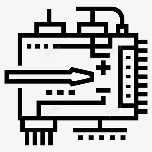 装配零件装配部件定制零件图标svg_新图网 https://ixintu.com 修理零件 定制零件 硬件 装配部件 装配零件 计算机硬件线图标