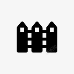安全围墙设计建筑与城市围墙花园图标高清图片