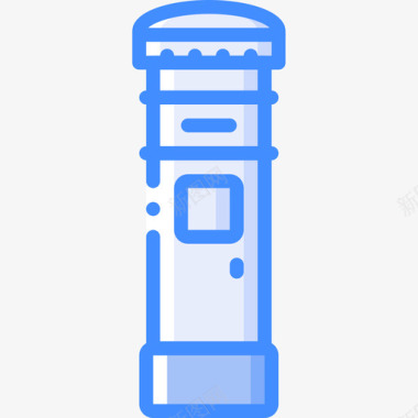 英国邮政信箱3蓝色图标图标