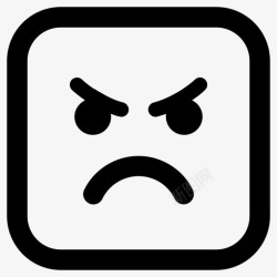 不高兴加班不高兴生气感觉图标高清图片