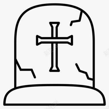 坟墓万圣节僵尸图标图标