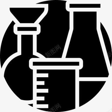 烧瓶生物化学13字形图标图标