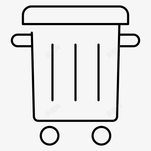 篮子垃圾箱恢复图标svg_新图网 https://ixintu.com 图标 垃圾 垃圾桶 垃圾箱 恢复 浪费 生态 篮子 线图 自然