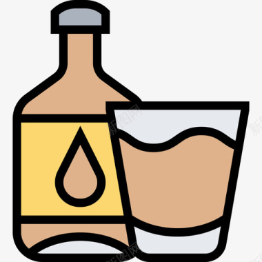 饮料饮料15线性颜色图标图标