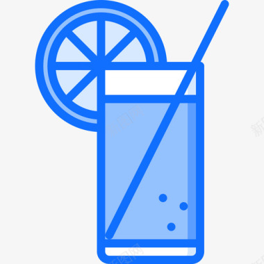 柠檬水47号酒吧蓝色图标图标
