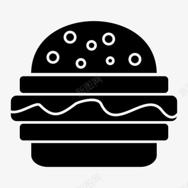 汉堡食用快餐图标图标