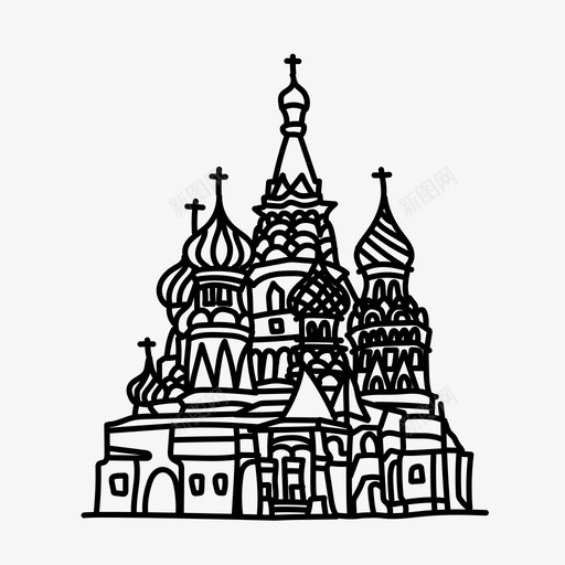 圣巴西尔斯大教堂圣巴兹尔大教堂建筑图标svg_新图网 https://ixintu.com 世界地标 俄罗斯 圣巴兹尔大教堂 圣巴西尔斯大教堂 地标 建筑 莫斯科