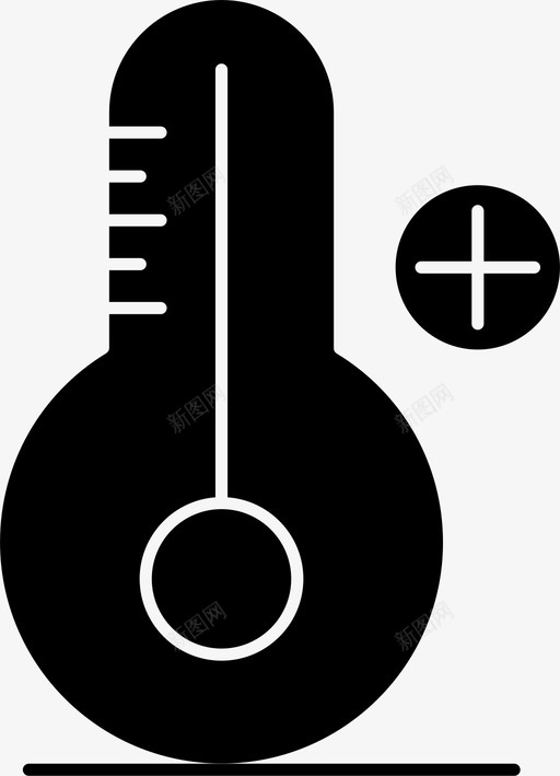 医疗加上温度计图标svg_新图网 https://ixintu.com 加上 医疗 医疗保健 固体 温度计