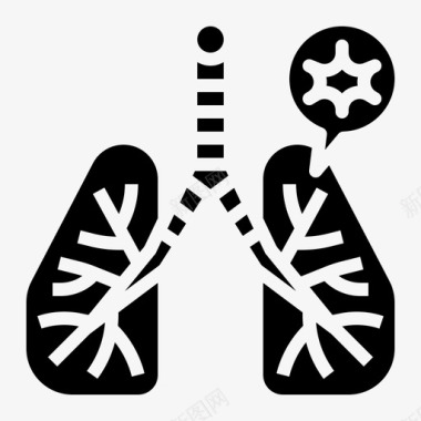 慢性阻塞性肺疾病空气污染固体图标图标