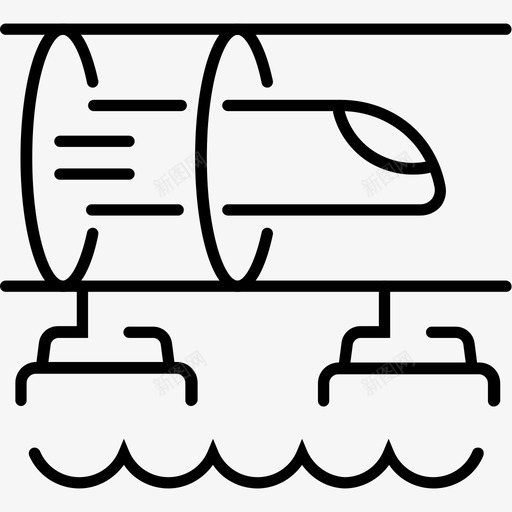 超环线速度火车图标svg_新图网 https://ixintu.com 火车 真空 管子 超环线 速度