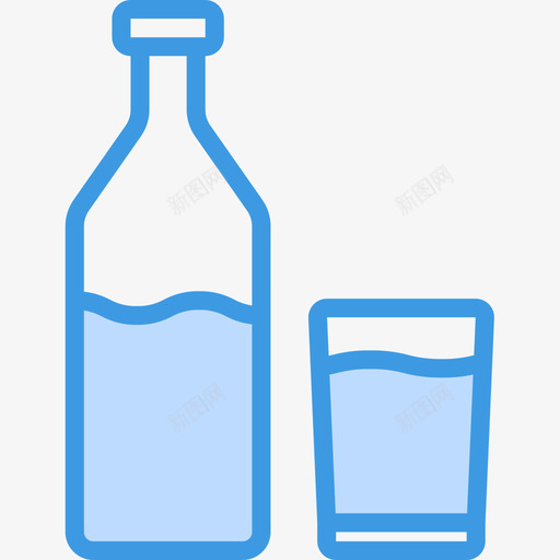 饮料办公文具15蓝色图标svg_新图网 https://ixintu.com 办公文具 蓝色 饮料