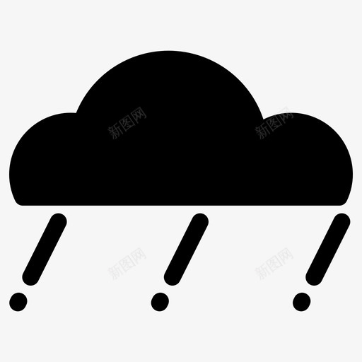 小雨云天气预报图标svg_新图网 https://ixintu.com 天气 天气预报 季节 小雨 稳定