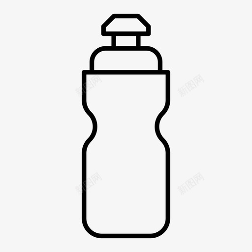 饮料水瓶子图标svg_新图网 https://ixintu.com 健康健身线图标 塑料 果汁 水 瓶子 饮料