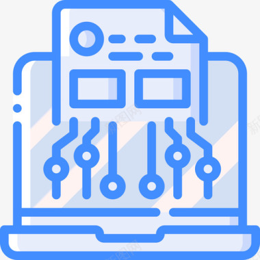 笔记本电脑数据科学14蓝色图标图标