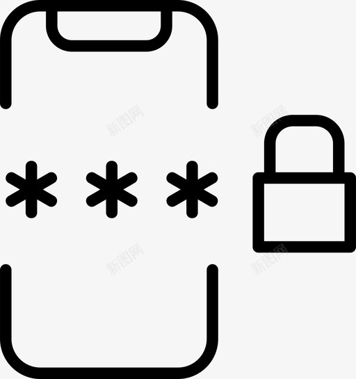 安全手机移动电话密码图标svg_新图网 https://ixintu.com 安全 密码 手机 移动电话