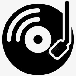 古典音乐留声机矢量留声机光盘古典音乐音乐光盘图标高清图片