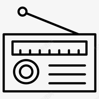 收音机收音机盒收音机发射器图标图标
