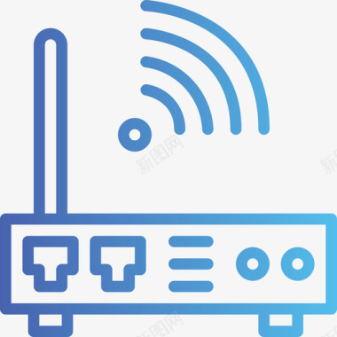 路由器技术66渐变图标图标