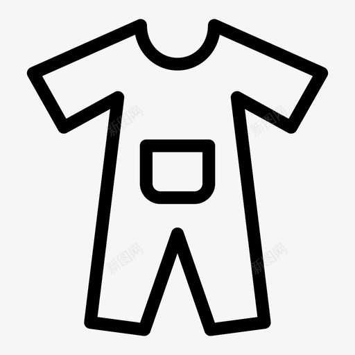 布婴儿婴儿套装图标svg_新图网 https://ixintu.com 儿童 套装 婴儿 衣服