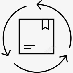 盒子线图包裹盒子快递图标高清图片