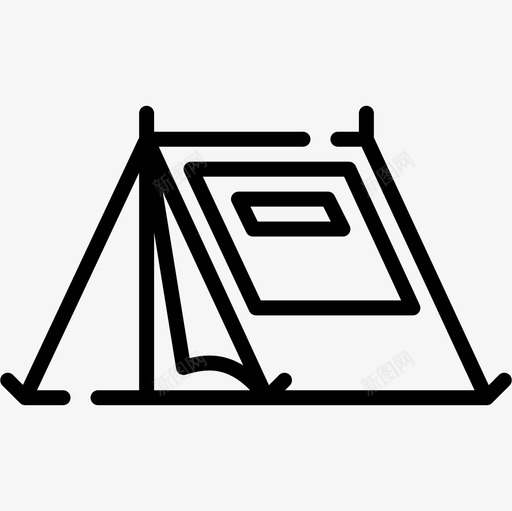 露营帐篷露营123直线型图标svg_新图网 https://ixintu.com 帐篷 直线 线型 露营