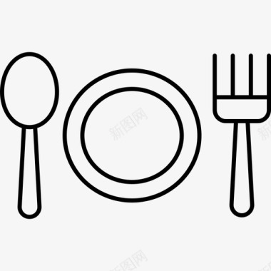 餐厅盘子叉子图标图标